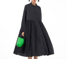 Load image into Gallery viewer, Serpentine - Loose Fit Long Sleeve Pleated Dress
