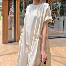Load image into Gallery viewer, Citrine - Swing Three Quarter Sleeve Long Dress with Feature Ruffle Pockets
