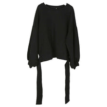 Load image into Gallery viewer, Galena - Puff Sleeve Bandage Bow Loose Fit Sweatshirt
