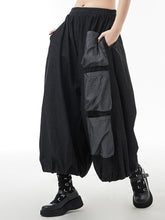 Load image into Gallery viewer, Spinel - Elasticized Waist Denim Wide Leg Trousers With Pocket Feature

