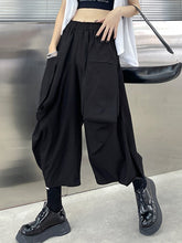 Load image into Gallery viewer, Blizzard  - Elastic Waist Pocket Wide Leg Trousers
