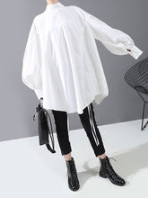 Load image into Gallery viewer, White Pearl - Drawstring Over Sized Blouse
