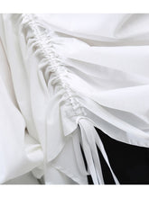 Load image into Gallery viewer, White Pearl - Drawstring Over Sized Blouse
