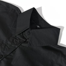 Load image into Gallery viewer, Kyan - Black Drawstring Asymmetrical Blouse
